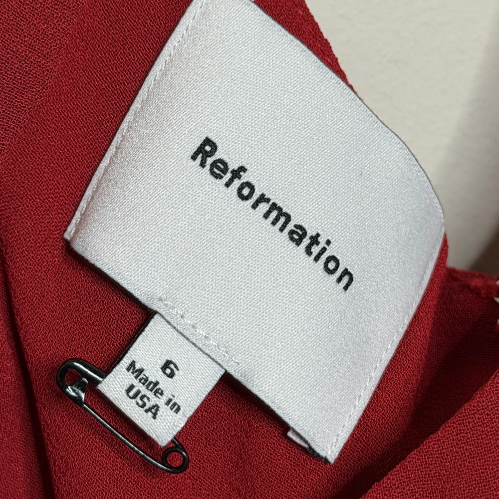Reformation Laine Dress in Red - Picture 5 of 8